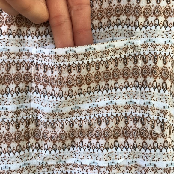 Anthropologie Women’s M Bohemian Print Blouse Lucy & Laurel - Picture 7 of 7